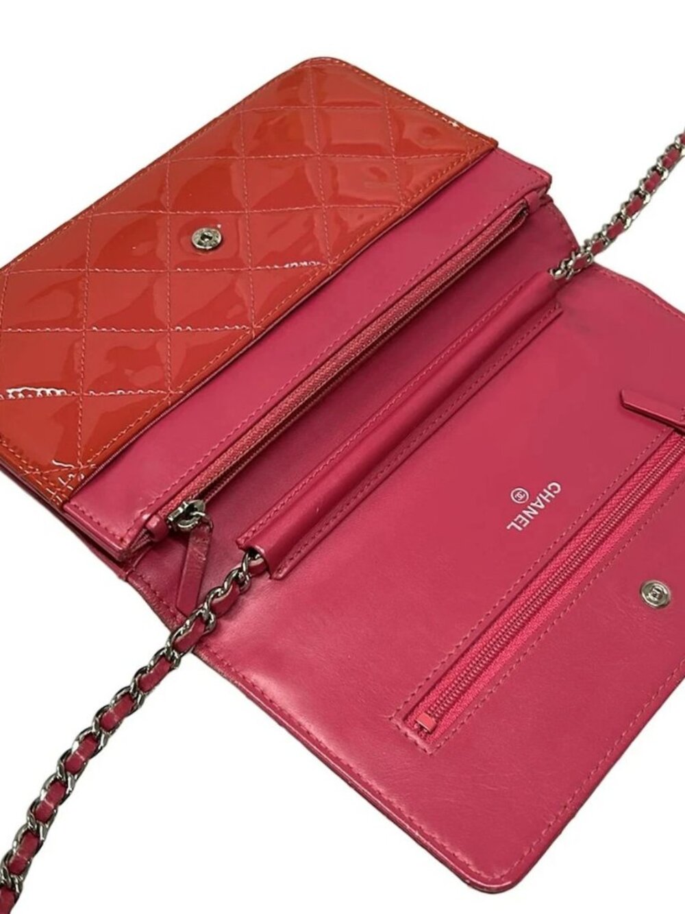 CHANEL Matelasse Pink Patent Leather Other Style Wallet - Picture 11 of 14